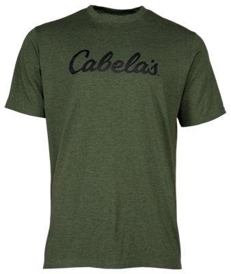 Cabela's Tri-Blend Script Logo Short-Sleeve T-Shirt for Men - Olive - M