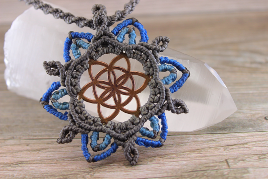 Seed Of Life Macrame Necklace // Happyhempin Collboration