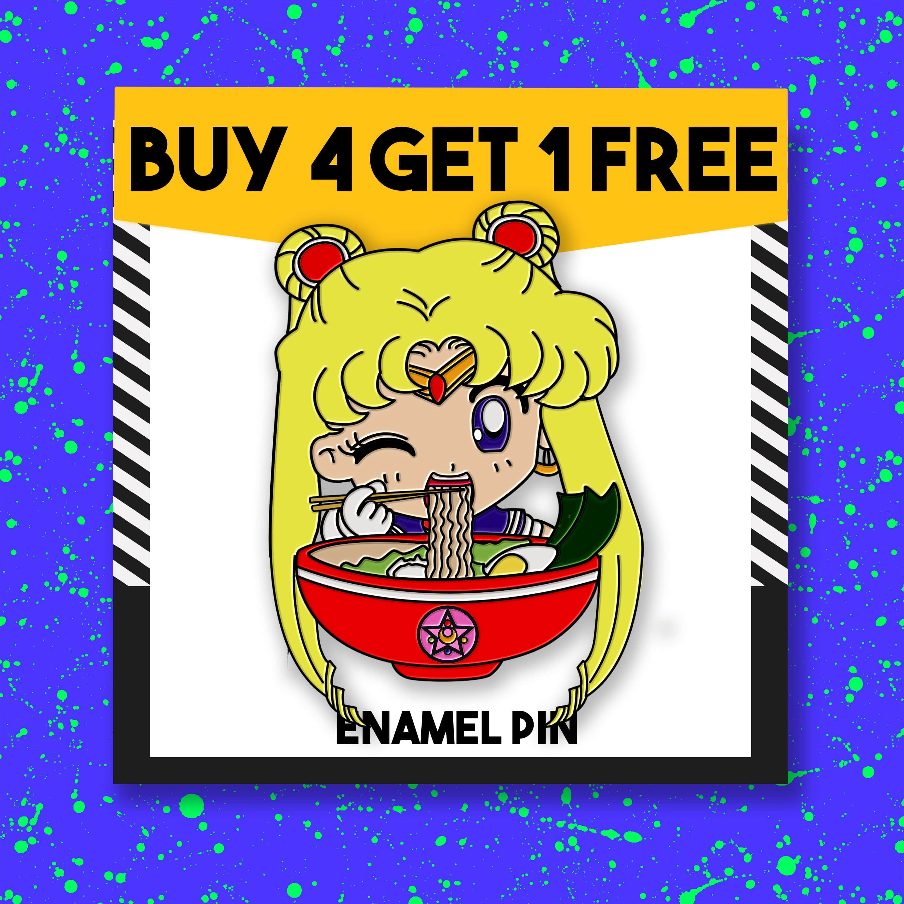 Ramen Sailor Moon Enamel Pin Girl Power Pop Culture Pins Sale Badge Lapel Bag