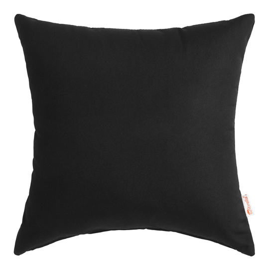 Sunbrella Black Canvas Outdoor Patio Throw Pillow - Acrylic - 18" Square by World Market