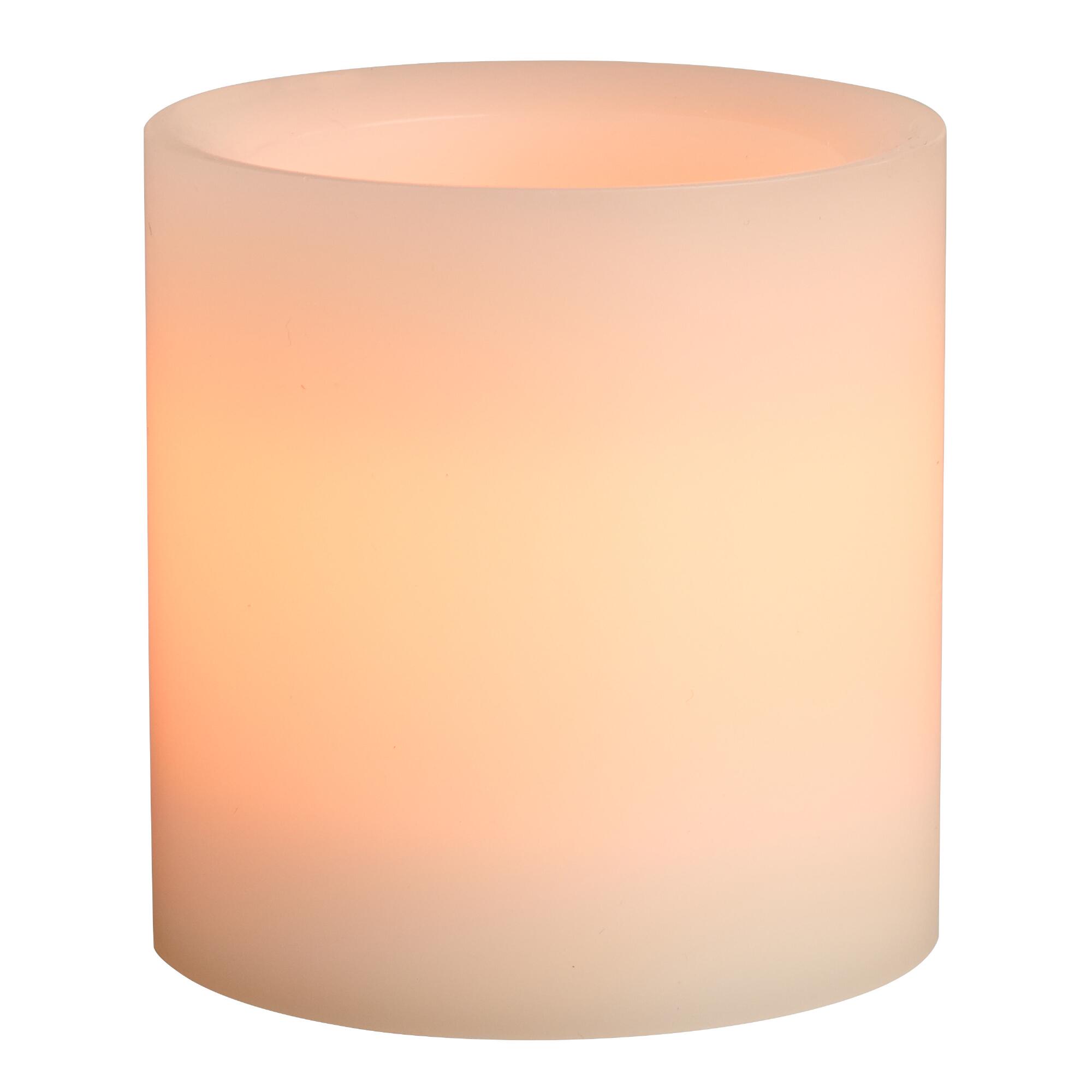 3x3 Ivory Flameless LED Pillar Candle: White by World Market