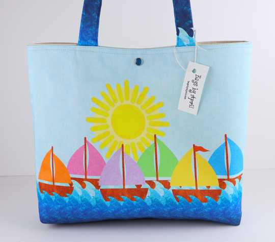 Sail Boats Shoulder Bag Purse Summer Vacation Tote Handbag