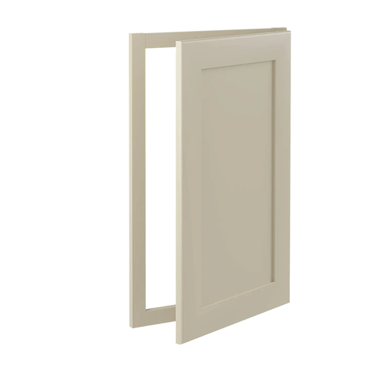 Luxxe Cabinetry Norfolk 16-in W x 30-in H x 1-in D Blended Cream Painted Sink Base Fully Assembled Semi-custom Cabinet (Shaker Door Style) in