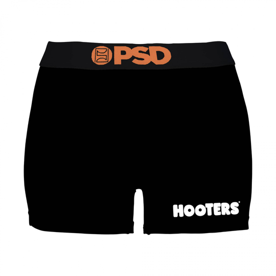 Hooters Restaurant Uniform Black Microfiber Blend PSD Boy Shorts Underwear - XLarge