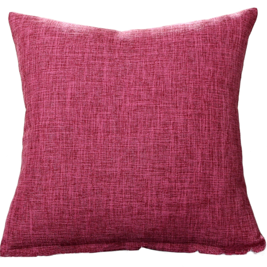 Polyester/Linen Blend Cushion Cover Pillow Case Pack of 2, 4 Different Sizes(Double Sides)(Without Inserts) - pink, 18"