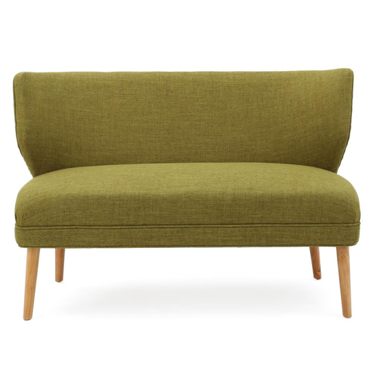 Best Selling Home Decor Desdemona Midcentury Green and Natural Polyester/Blend Settee | 299387