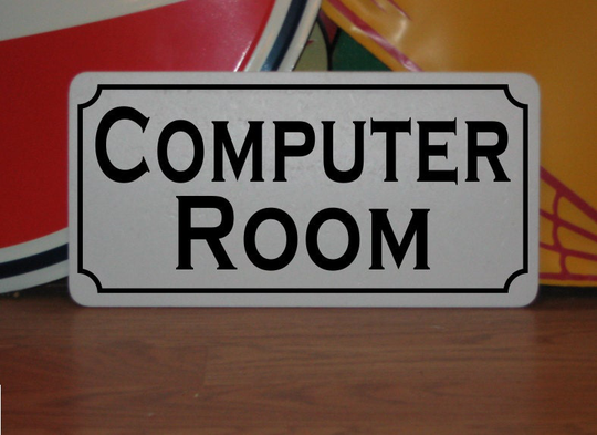 Computer Room Metal Sign