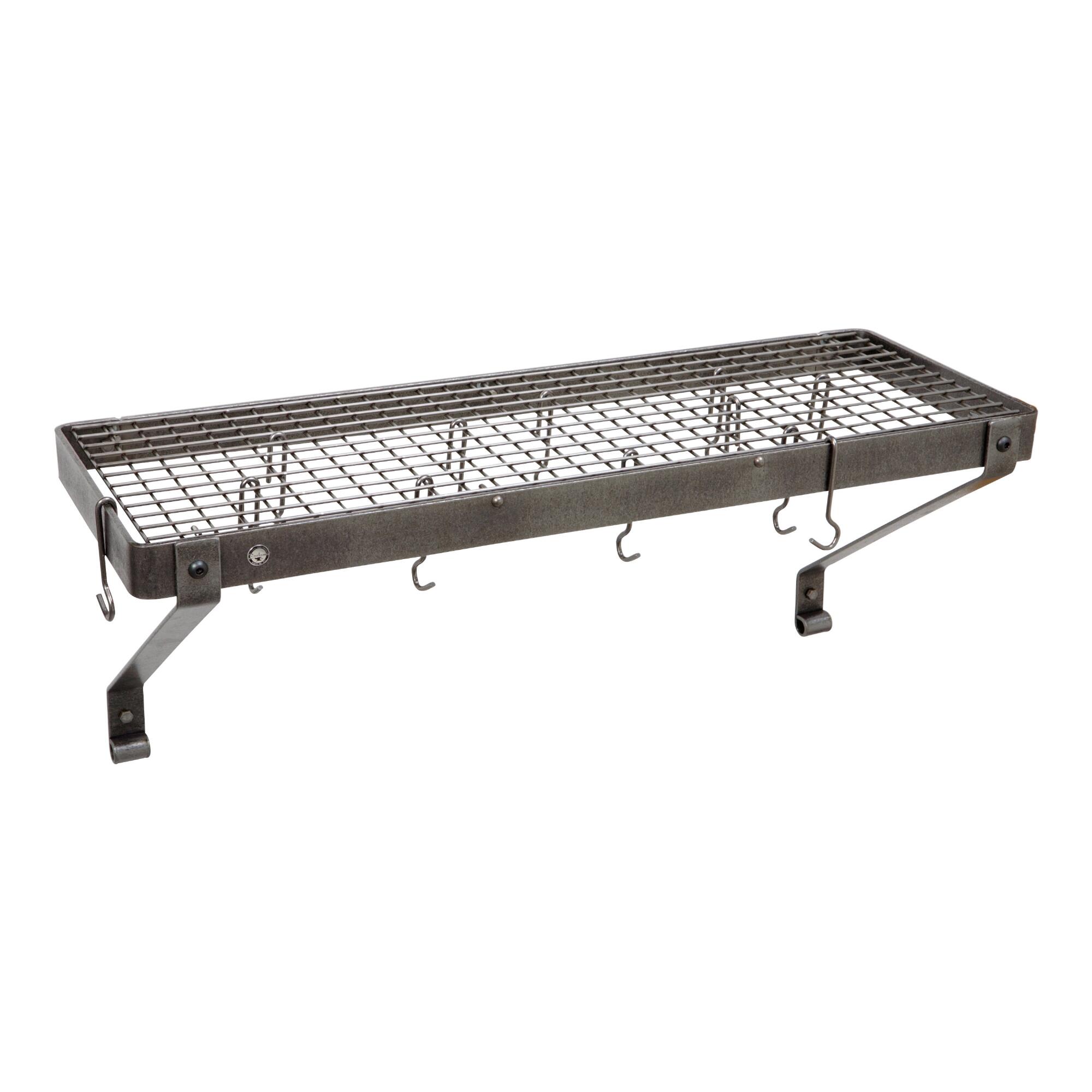 Enclume Deep Hammered Steel Bookshelf Pot Rack by World Market
