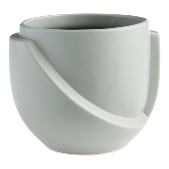 Light Blue Ceramic Sculptural Planter by World Market