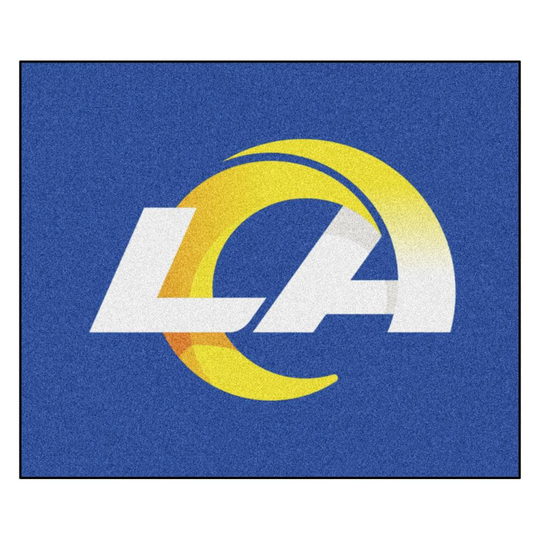 FANMATS Los Angeles Rams NFL Tailgater Mat 5 x 6 Blue Indoor Solid Sports Area Rug | 28769