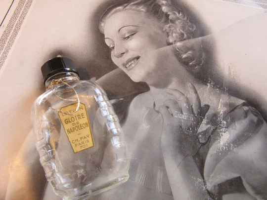 Bonjour It's A Vintage French "Napoleon" Embossed Labeled Lotion Bottle 1920 Paris Market/Perfect Bridal Party Gift/Rare Market Find