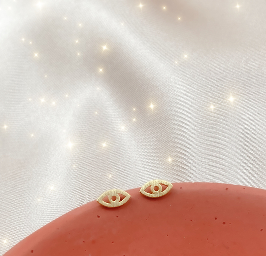 Dainty Evil Eye Stud Earrings