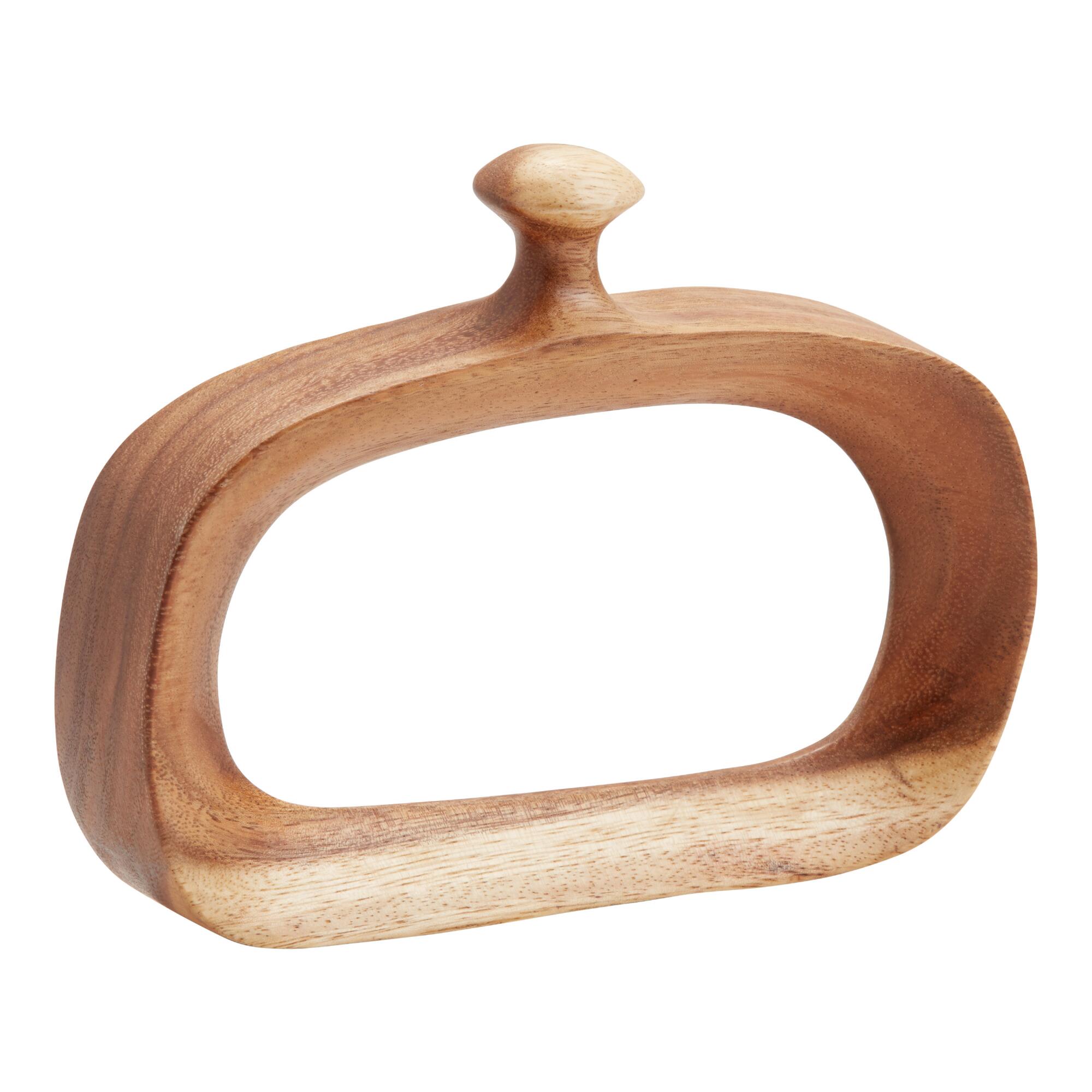 Small Suar Wood Abstract Decor by World Market