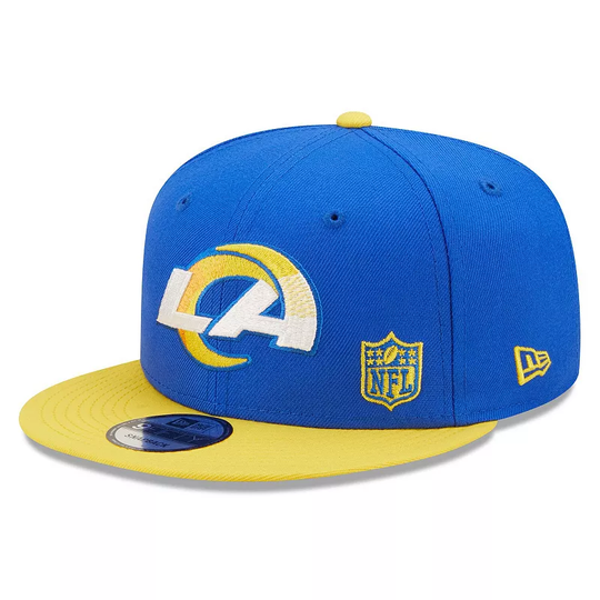 Men's New Era Royal/Gold Los Angeles Rams Flawless 9FIFTY Snapback Hat, Blue