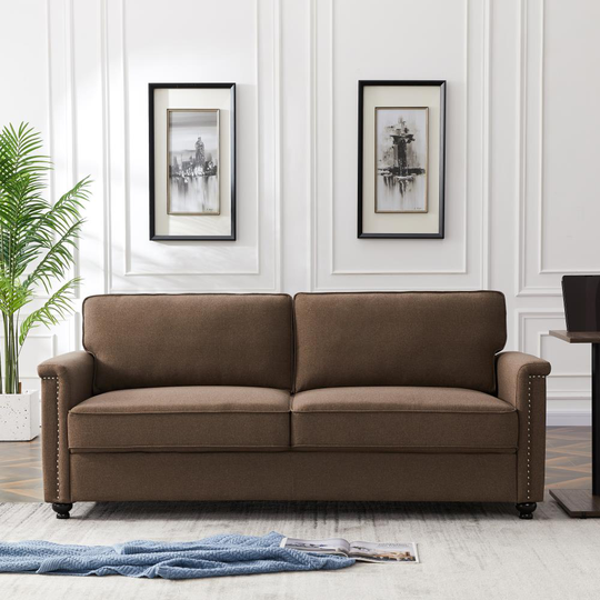 CASAINC Modern Polyester/Polyester Blend Brown Living Room Set | HXS-W30817871