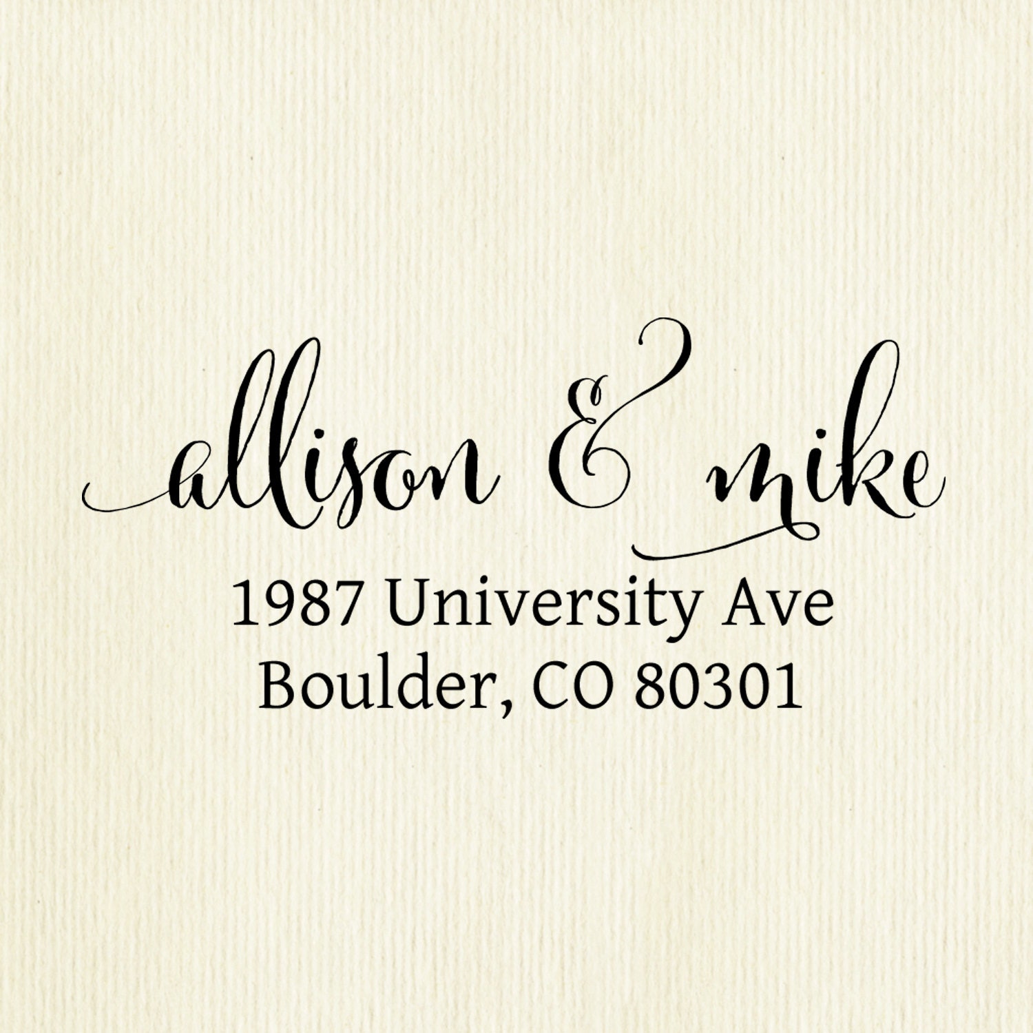 Personalized High Quality Rubber Address Stamp, Wedding Or Unique Gift For Housewarming Birthday, Calligraphy Font