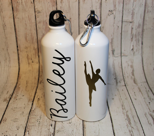Personalized Dancer Aluminum Water Bottle, Dance Team Gift, Birthday Party Favor, Ballerina Water Bottle
