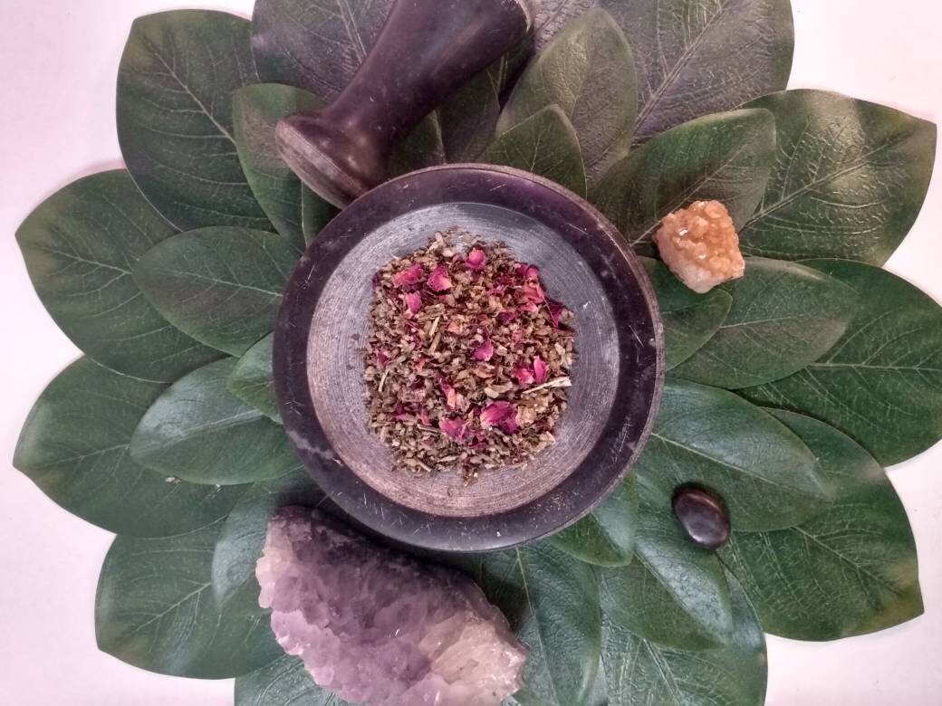 Calming Herbal All Purpose Blend Organic, Food Grade For Tea, Loose Incense & Beyond. Calm, Herbs, Witch, Small Farms, Sip, Roll, Burn, Relax