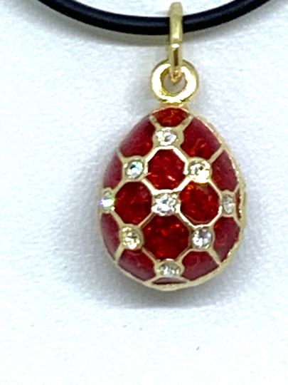 Made in Ukraine Handmade Red Egg Pendant Decorative Enamel Great Gift For Her Charming