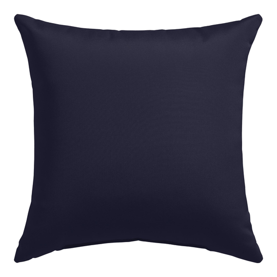 Sunbrella Navy Canvas Outdoor Patio Throw Pillow: Blue - Acrylic - 18" Square by World Market