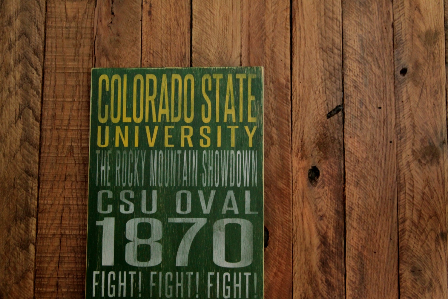 Colorado State University Rams Distressed Wood SignGreat Father's Day Gift