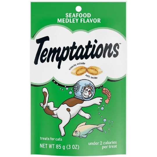 Mars Pet Care Whiskas Temptations Seafood Medley 3 oz Pouch in Green | 05849670122