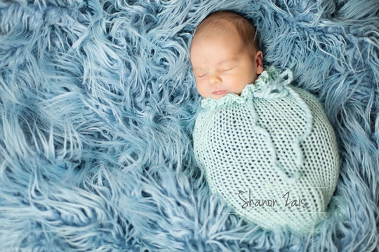 Glacier Blue Swaddle Sack Newborn Baby Photography Photo Prop