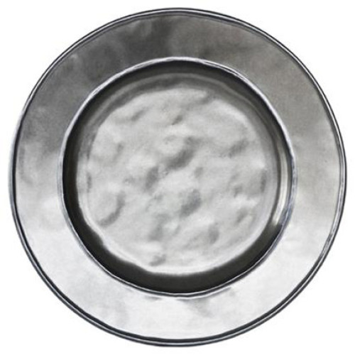 Juliska Pewter Stoneware Side/Cocktail Plate 7"L, 7"W, 0.5"H