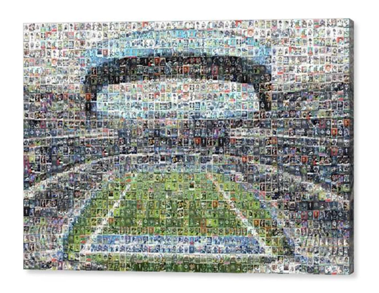 Los Angeles Chargers Mosaic Wall Art Print Of Sofi Stadium Made 300+ Player Card Images Great Christmas Gift