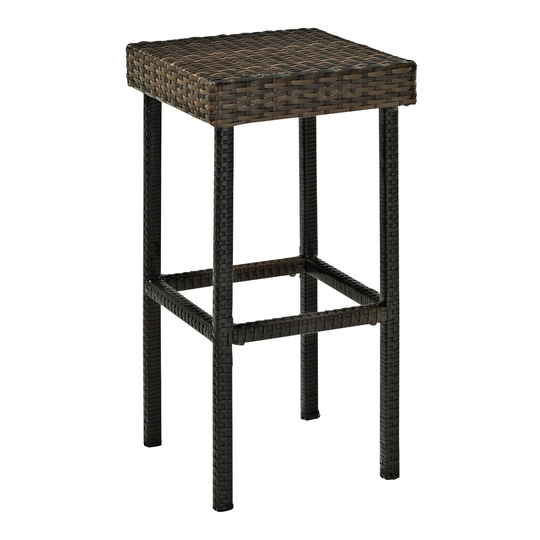 All Weather Wicker Pinamar Outdoor Patio Barstools Set of 2: Brown - Resin by World Market