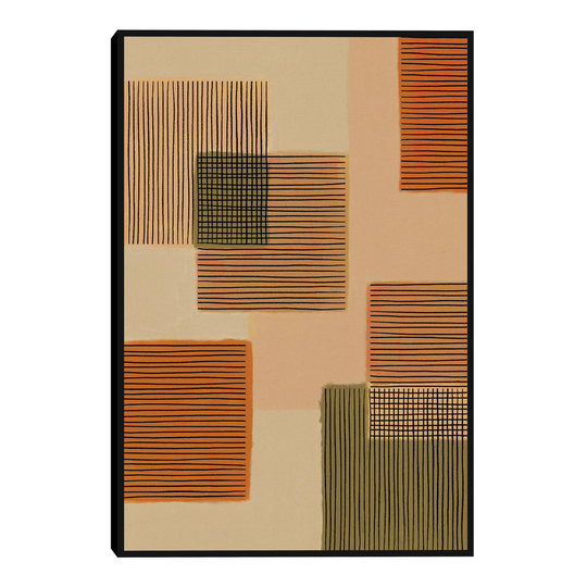 Geo Patchwork II by Alisa Galitsyna Framed Canvas Wall Art: Multi by World Market