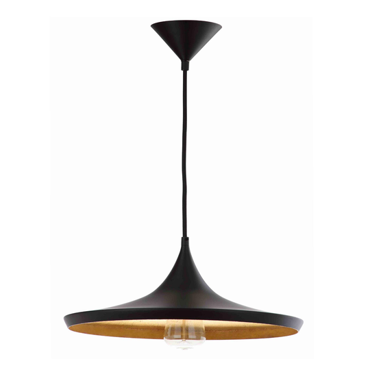 Black and Gold Metal Bowman Pendant Lamp by World Market