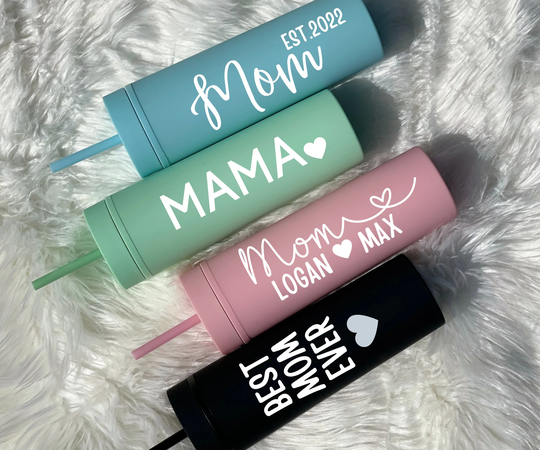 Mom Tumbler With Kid Names-Mother's Day Gift-Mama Bear-New Gift-Boy Mom-Girl Mom-Mama Of Drama-Personalized Gift-Mom Life-Mommy & Me