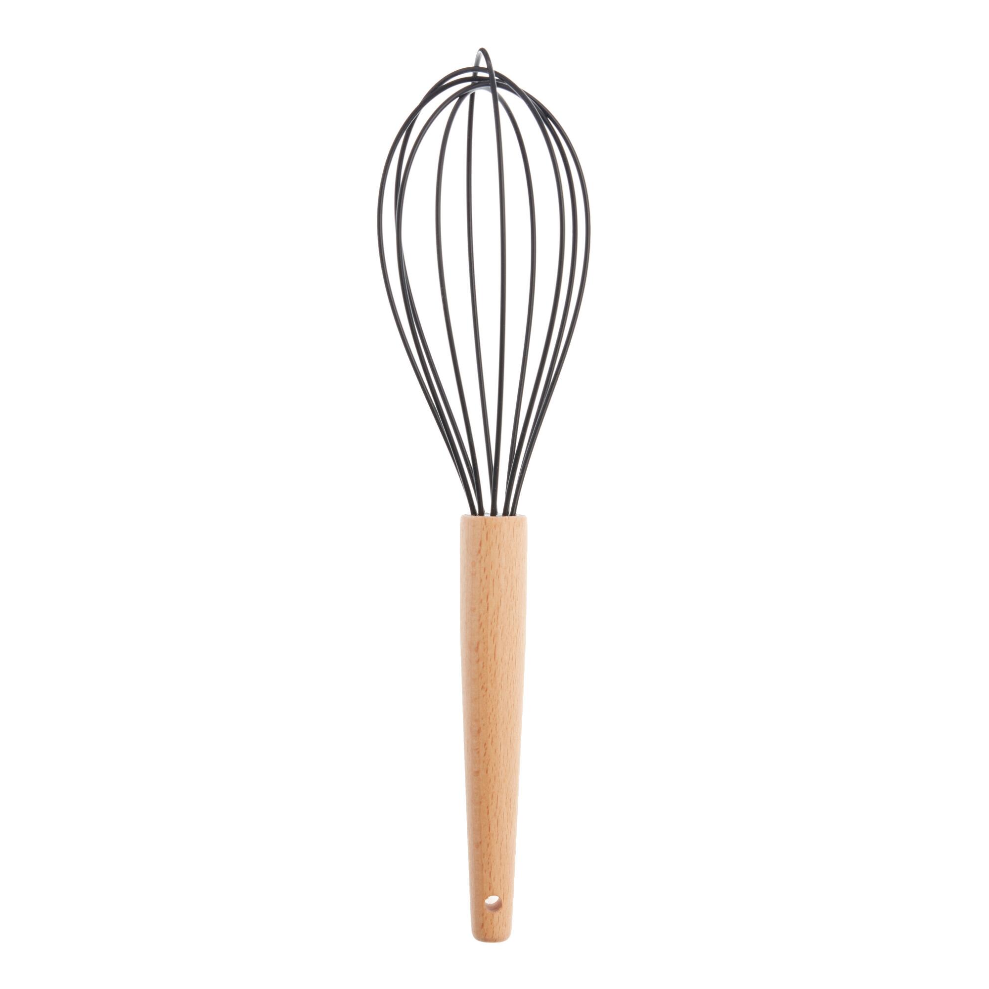 Black Silicone Whisk With Wood Handle by World Market