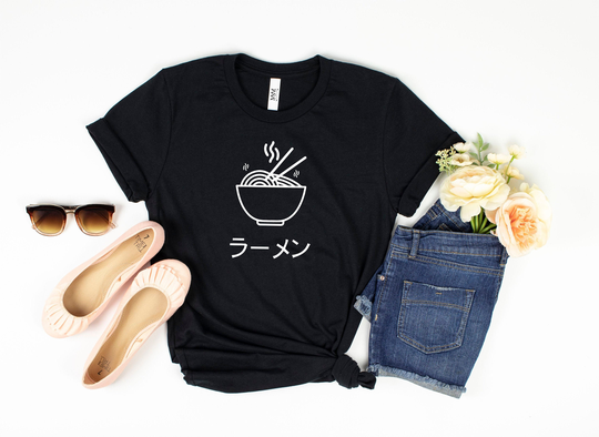 Ramen Shirt, Noodle Foodie, Unisex, Japanese Shirt, Aesthetic, Japan Anime Tee, Noodle T-Shirt, Japanese Food Tee