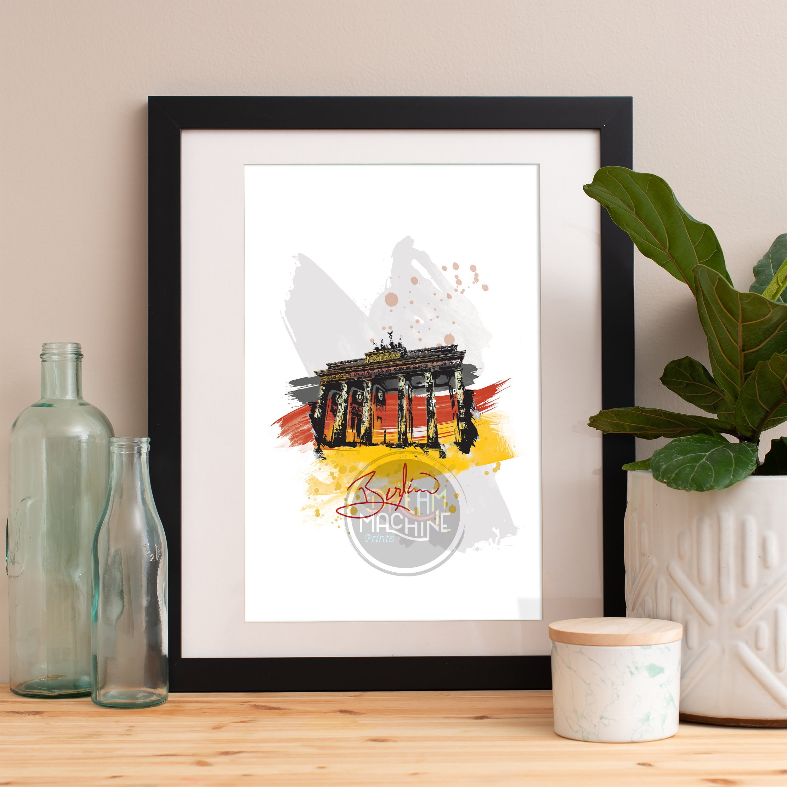 Berlin Print, Skyline, Art, Poster, Watercolor, Map, Wall Germany Art