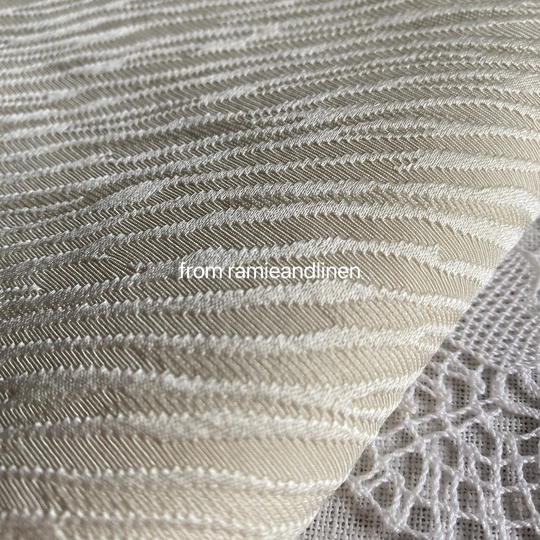 Silk Fabric, Silk Wool Blend Jacquard Brocade Half Yard By 44" Wide