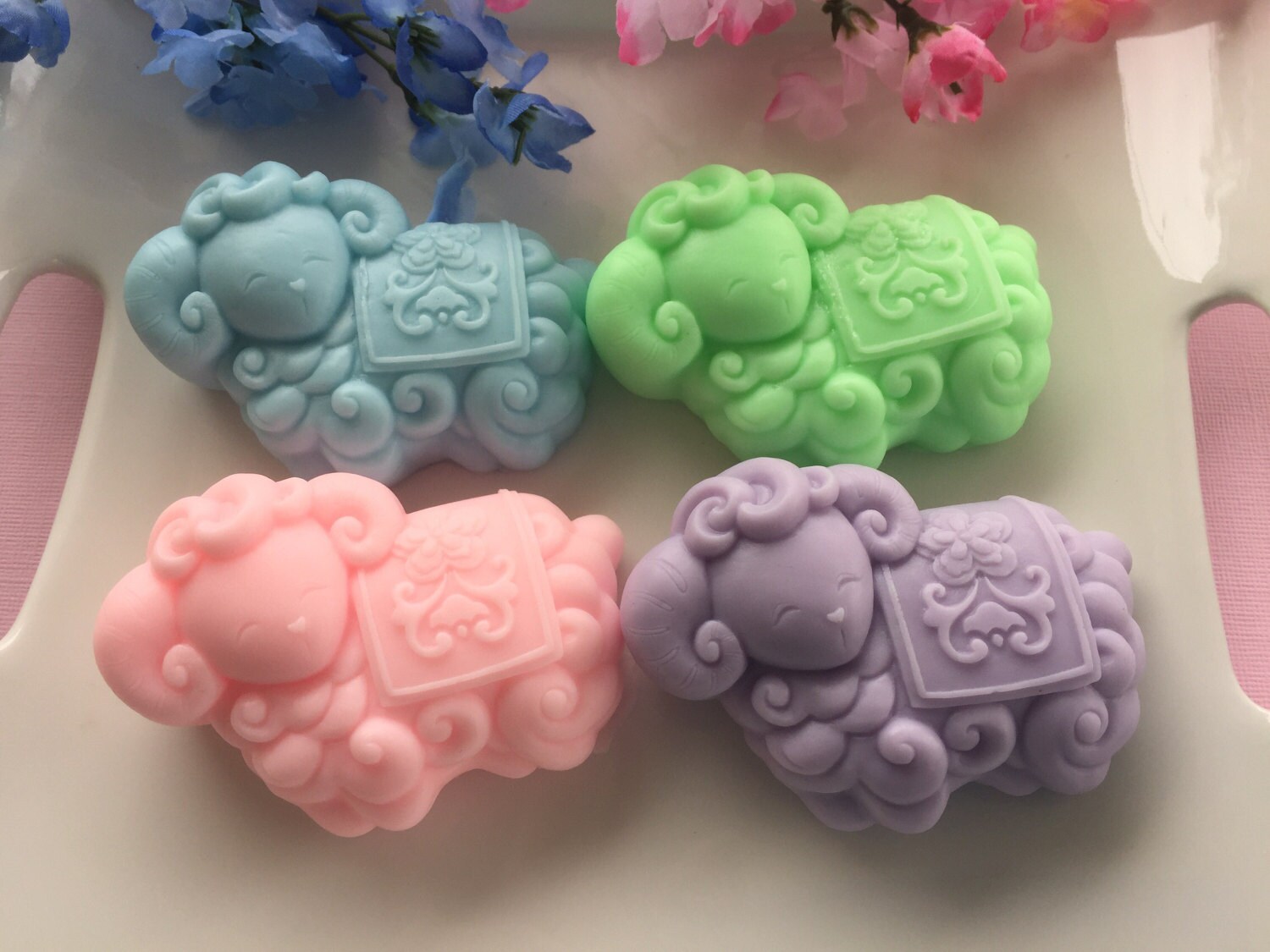 Baby Ram Soap - Set Of 10 Lamb Favor Shower Gift Spring Sheep