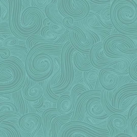 studio E Just Color Aqua Fabric // Quilting Cotton Woven 100% Cotton Wave Blender