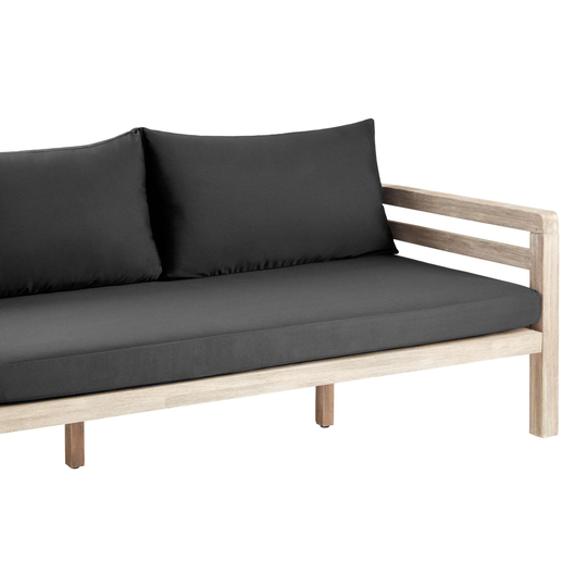 Sunbrella Marciana Outdoor Patio Bench Cushion Covers: Black - Acrylic by World Market