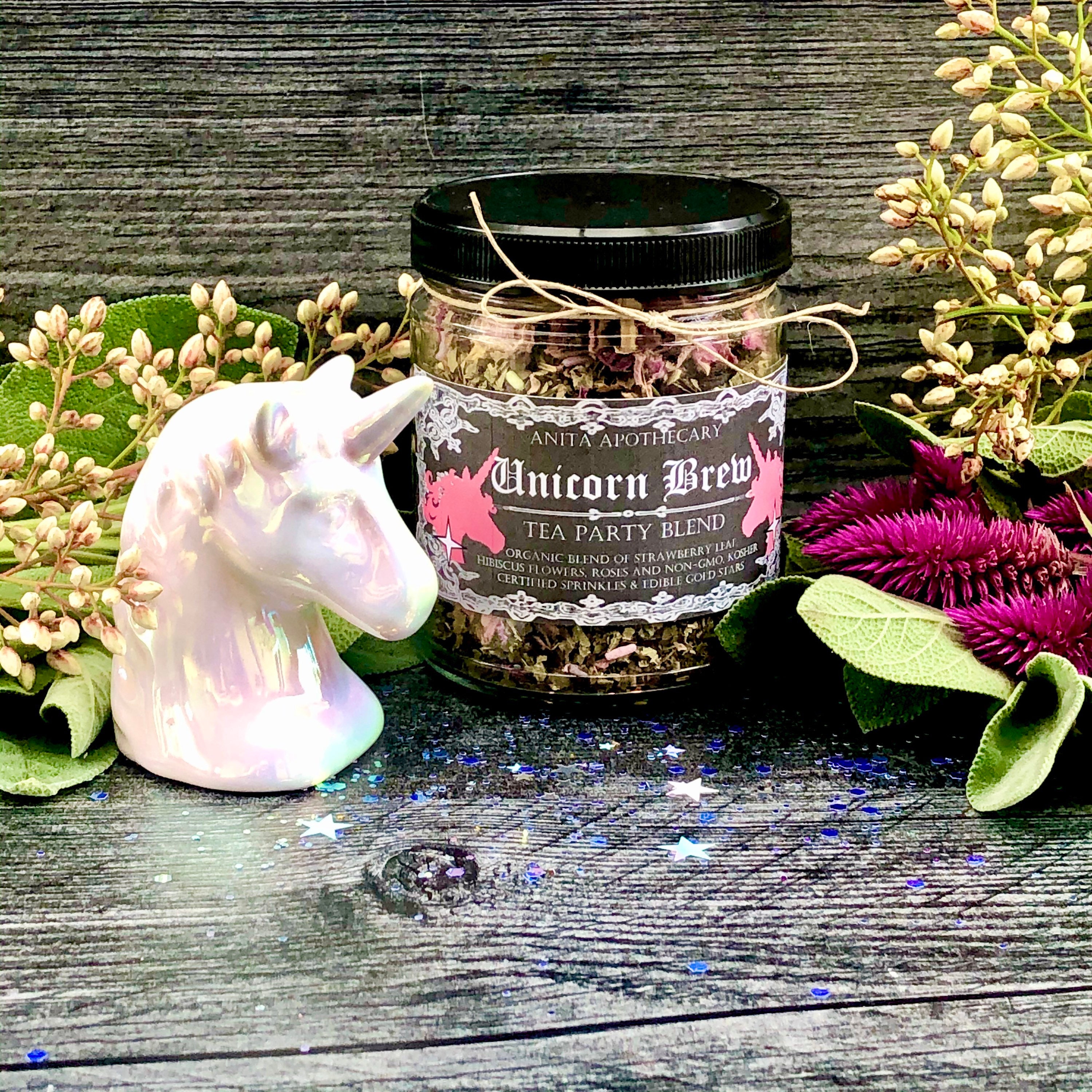 Unicorn Brew ~ Tea Party Blend, Food, Unicorn Gifts, Sprinkles, Tea, Party, Tea Anita Apothecary