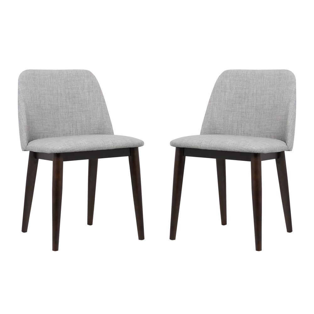 Armen Living Horizon Contemporary/Modern Polyester/Polyester Blend Upholstered Dining Side Chair (Wood Frame) | LCHOCHGRAY