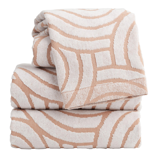 Hazel And White Sculpted Arch Camila Towel Collection by World Market