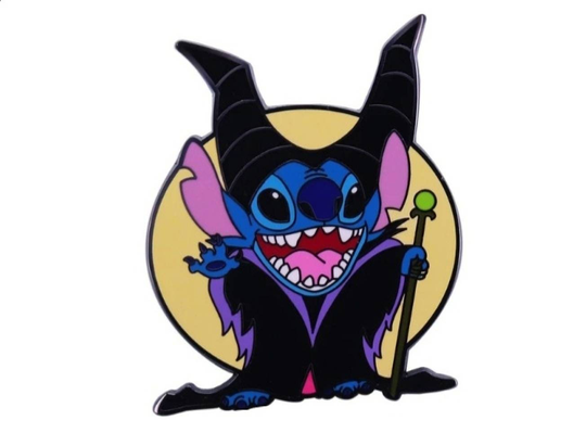 stitch Enamel Pin, Villains Funny Crossover Small Pin With Clasp Backing For Hats Scrubs Or Shirt