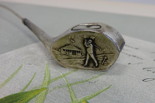 Vintage Silver Golf Club Hatpin Hat Pin Pbr12