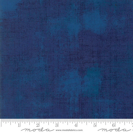 Grunge Basics - Regatta Texture Blender in Dark Blue Cotton Quilt Fabric Material Basic Grey For Moda Fabrics 30150-352 | W8169
