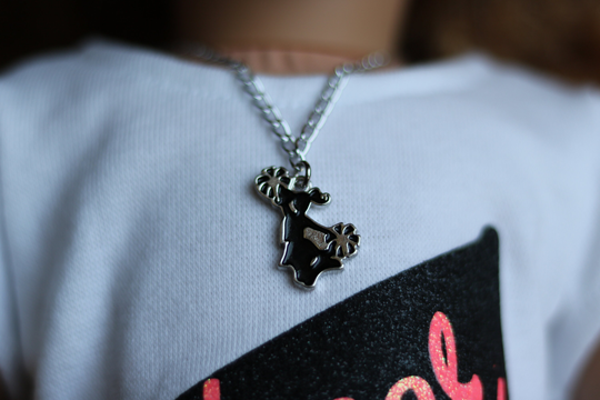 Cheer Necklace For American Girl Dolls Such As Goty 2020 Joss Kendrick & Other 18 Inch Dolls, Doll Jewelry, Cheerleading