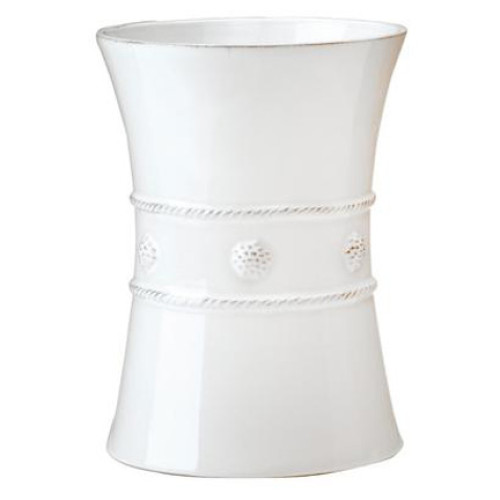 Juliska Berry Thread Whitewash Utensil Crock/Wine Cooler 5.5"L, 5.5"W, 8"H 1.8 Qt
