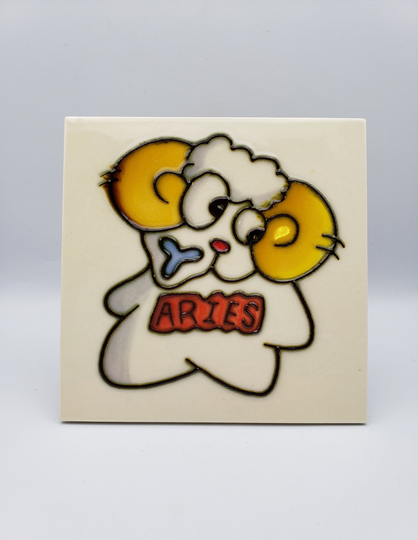 Aries/Ram Decorative Tile Zodiac Astrology