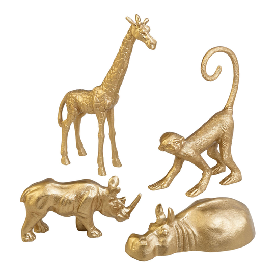 Gold Metal Animal Decor Set of 4 by World Market